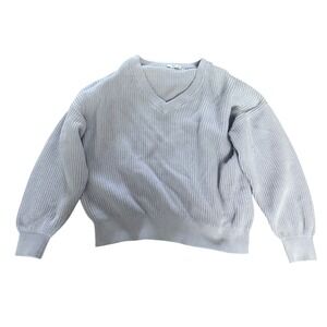 Tna Crew Neck Ribbed Knit Sweater Lavender Size S